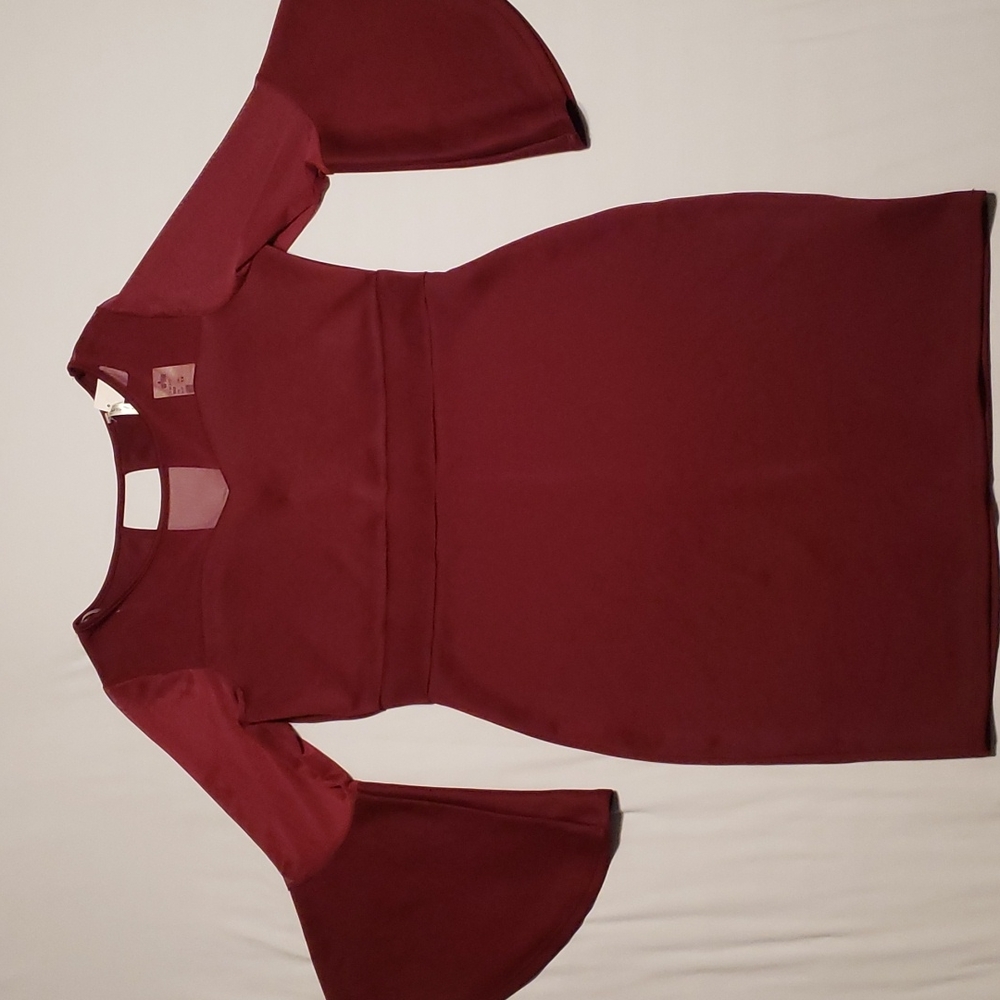 Fine Me Plus Bell Sleeve Bodycon Dress